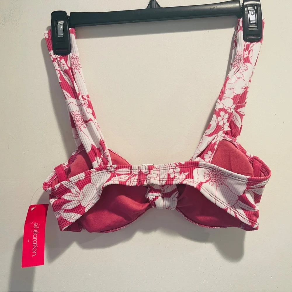 Xhilaration Juniors' Ribbed Knot-Front Bralette Bikini Top Medium Size - Picture 11 of 15